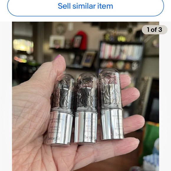 Benefit Lot of 3 Travel Size Lip Balms.  Shades:  Spiced Red, Berry & Ruby.  New - Picture 2 of 3